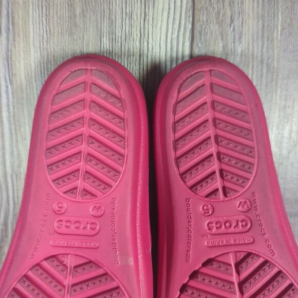 Crocs Sanrah Circle Slide Sandal Womens Size 5 Pink Raspberry Oyster - Picture 11 of 12